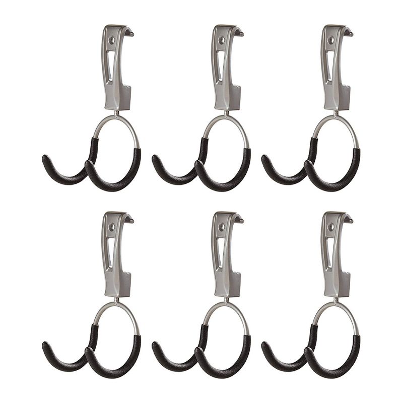 Rubbermaid Universal Metallic FastTrack Hanging Garage Hook Organizers  (6 Pack)