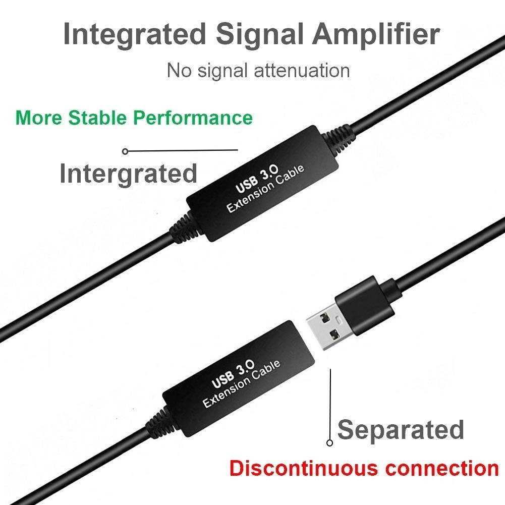 Quest Link Cable 16ft, Oculus Link Cable with Signal Booster, Streaming VR Game & Fast Charging USB C 3.0 Cable Compatible for Oculus Quest Headset and Gaming PC (16 Feet/ 5M)