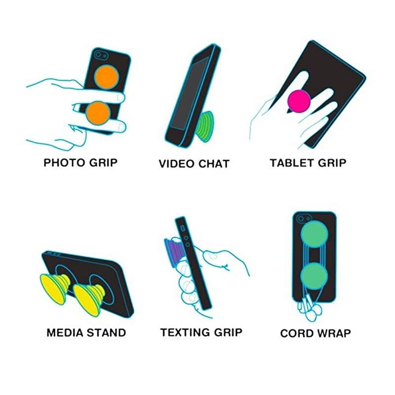 Phones and Tablets Stand 3 Pack Galaxy Rose Flower Unicorn Floral White