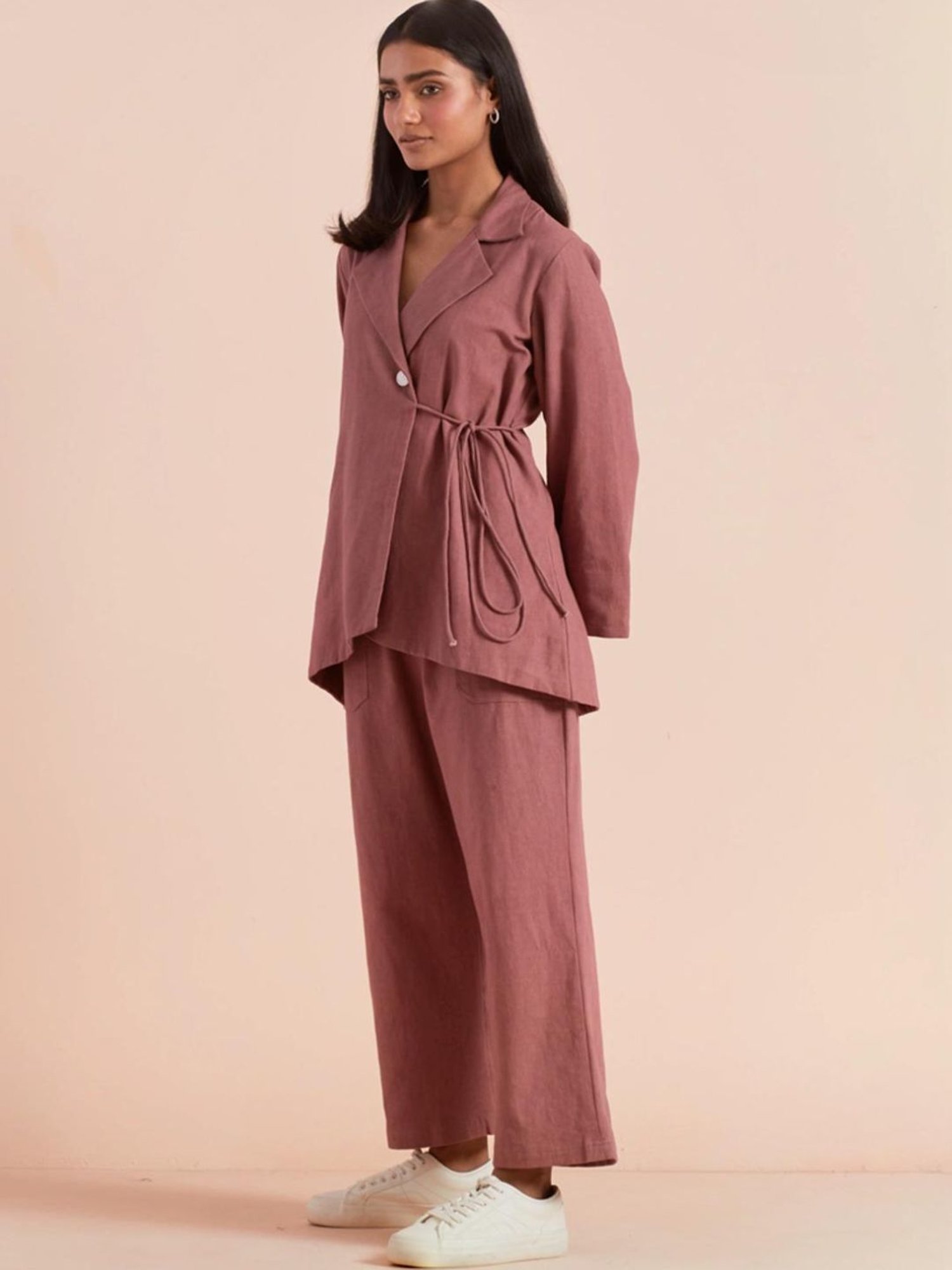 Priya Chaudhary Pink Yasha Twill Cotton Pant