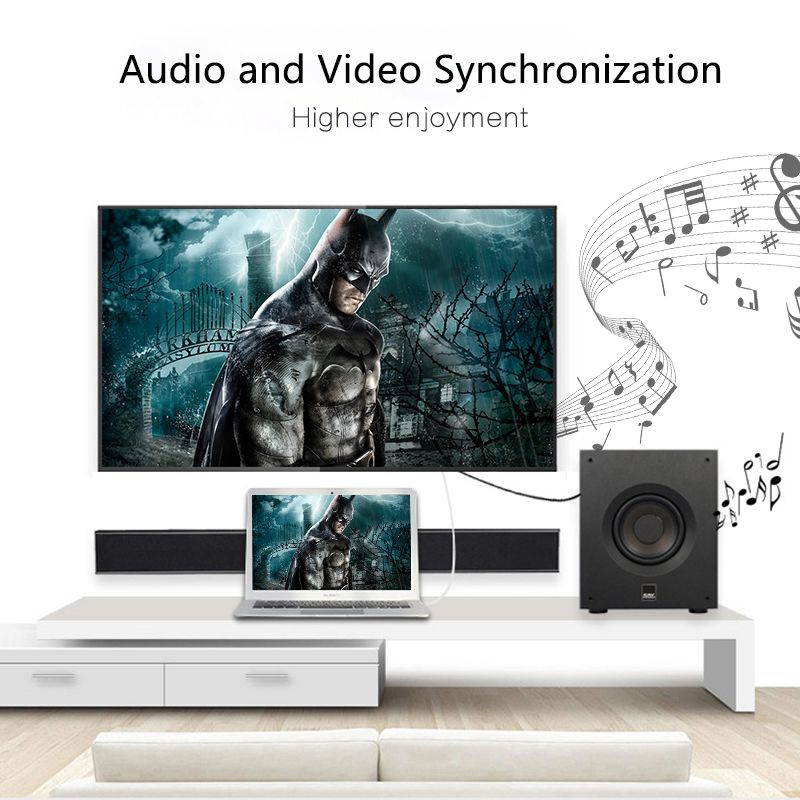 4K Mini DisplayPort to HDMI Adapter male Mini DP Cable Thunderbolt 2 HDMI Converter for MacBook Air 13 Surface Pro 4 Thunderbolt - White