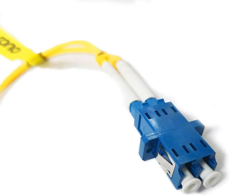 Karono LC to ST Singlemode 9/125 Duplex Fiber Optic Adapter CableHybrid Connector Coupler Converter Dongle Male to Female Mutual On-line Transfer Adapter - 1ft.