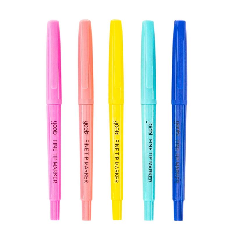 5pk Fine Tip Markers - Yoobi™