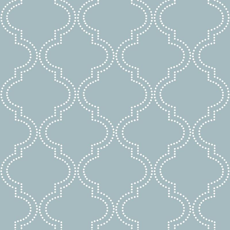 NuWallpaper Quatrefoil Peel & Stick Wallpaper Bay Blue