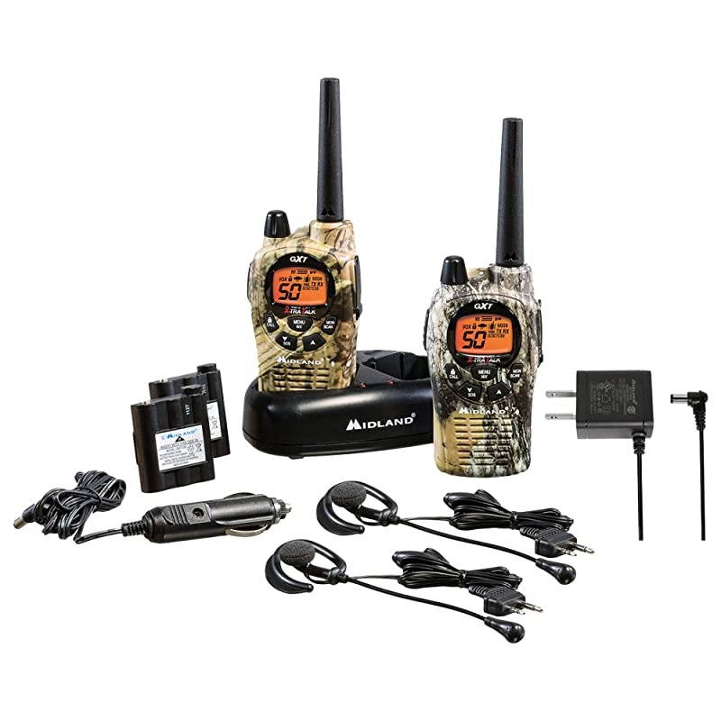 50 Channel GMRS Two-Way Radio - Long Range Walkie Talkie (Mossy Oak Camo, 2-Pack)