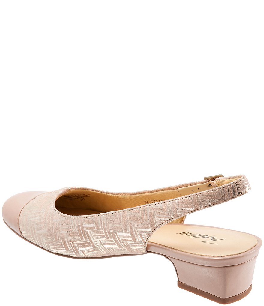 Trotters Dea Woven Print Slingback Pumps