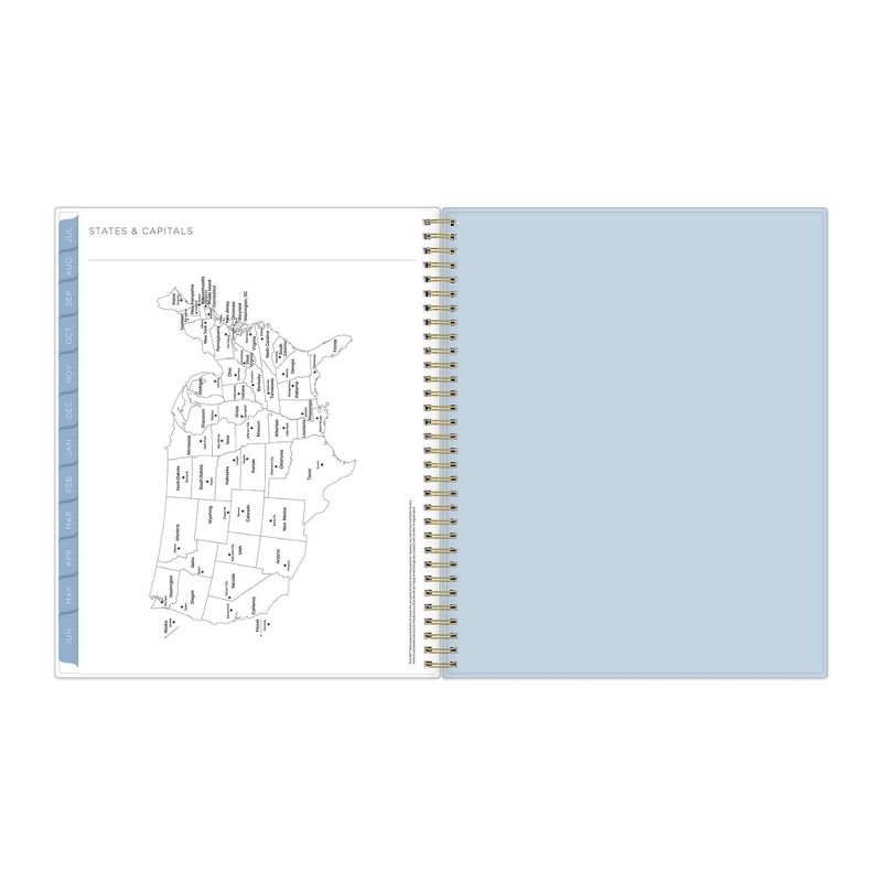 2021-22 Academic Planner 8.5" x 11" Flexible Plastic Cover Wirebound Weekly/Monthly Solid Powder Blue - Kelly Ventura