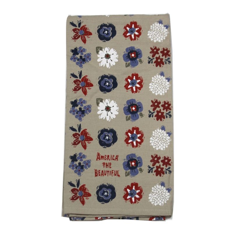 Tabletop 26.0" Liberty Bell Dish Towel Freedom Stars American Primitives By Kathy  -  Kitchen Towel
