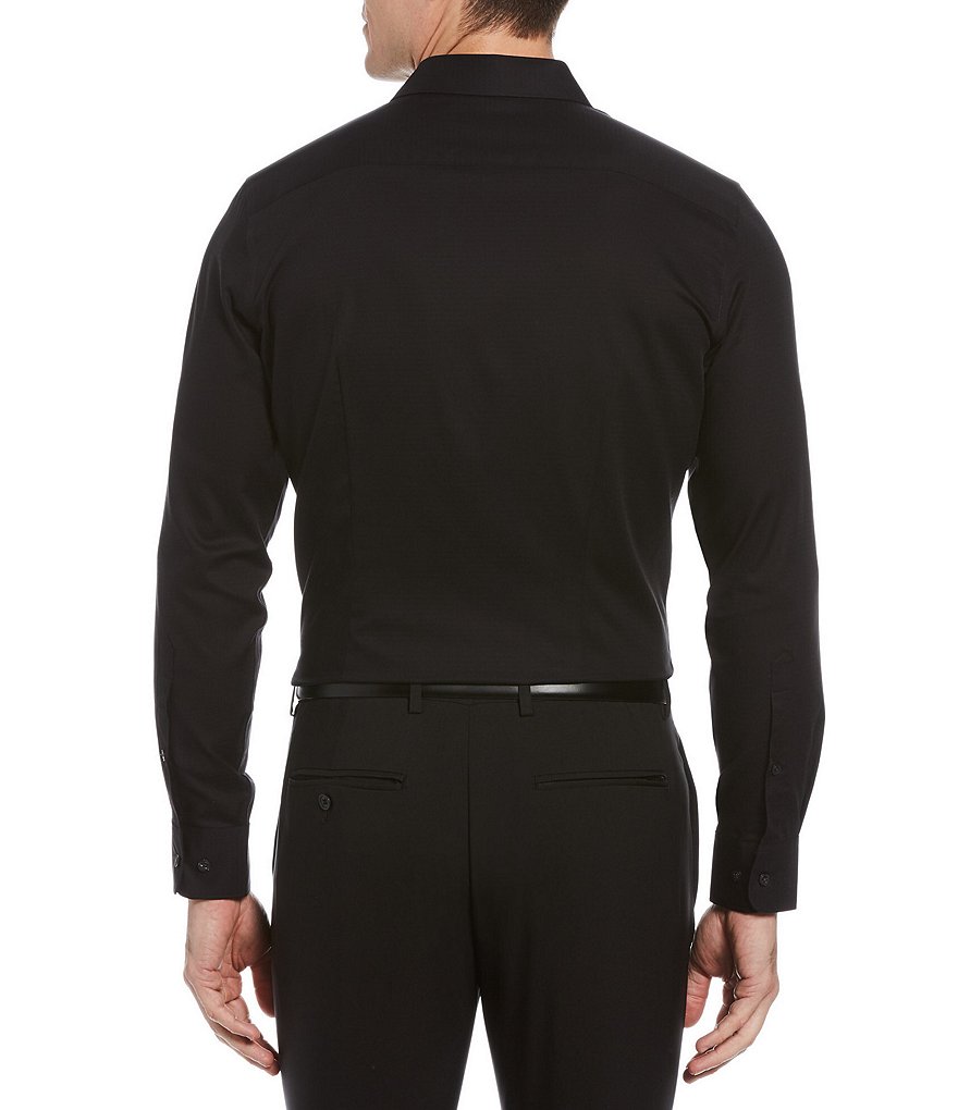 Perry Ellis Big & Tall Solid Dobby Water-Repellent Long-Sleeve Woven Shirt
