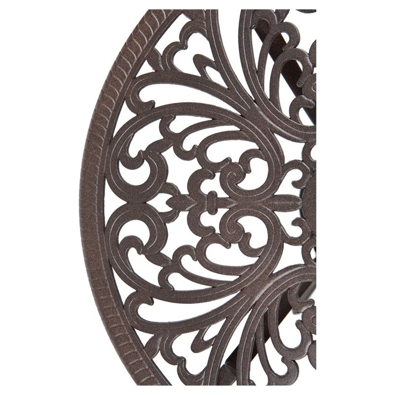 Faustina 3pc Metal Patio Bistro Set - Antique Bronze - Fire Sense