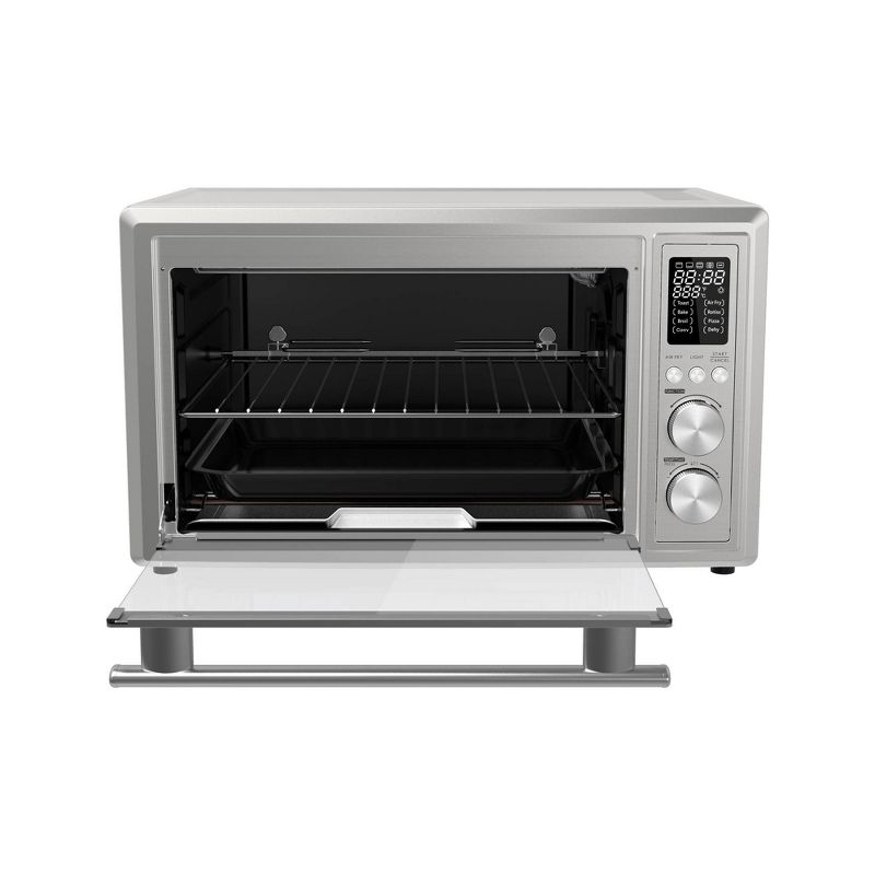 Galanz 1.1 cu ft 6-Slice Digital Toaster Oven with Air Fry - Stainless Steel