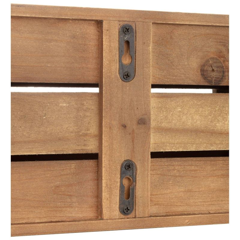 Rustic Wood Crate Floating Wall Mount Shelf Storage - Gallery Solutions