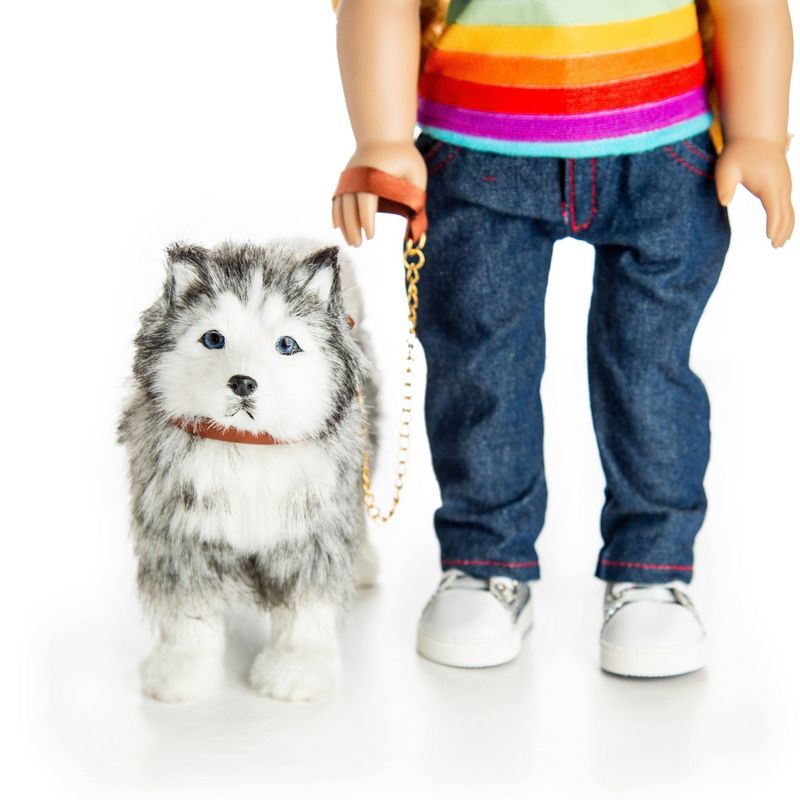 The Queen's Treasures 18" Doll Pet Accessory - Husky Dog with Collar & Leash