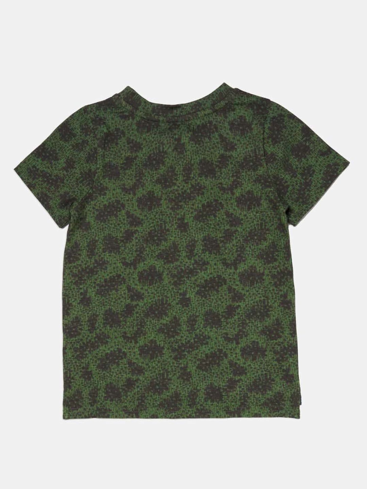 Angel & Rocket Boys Green Cotton Printed T-Shirt