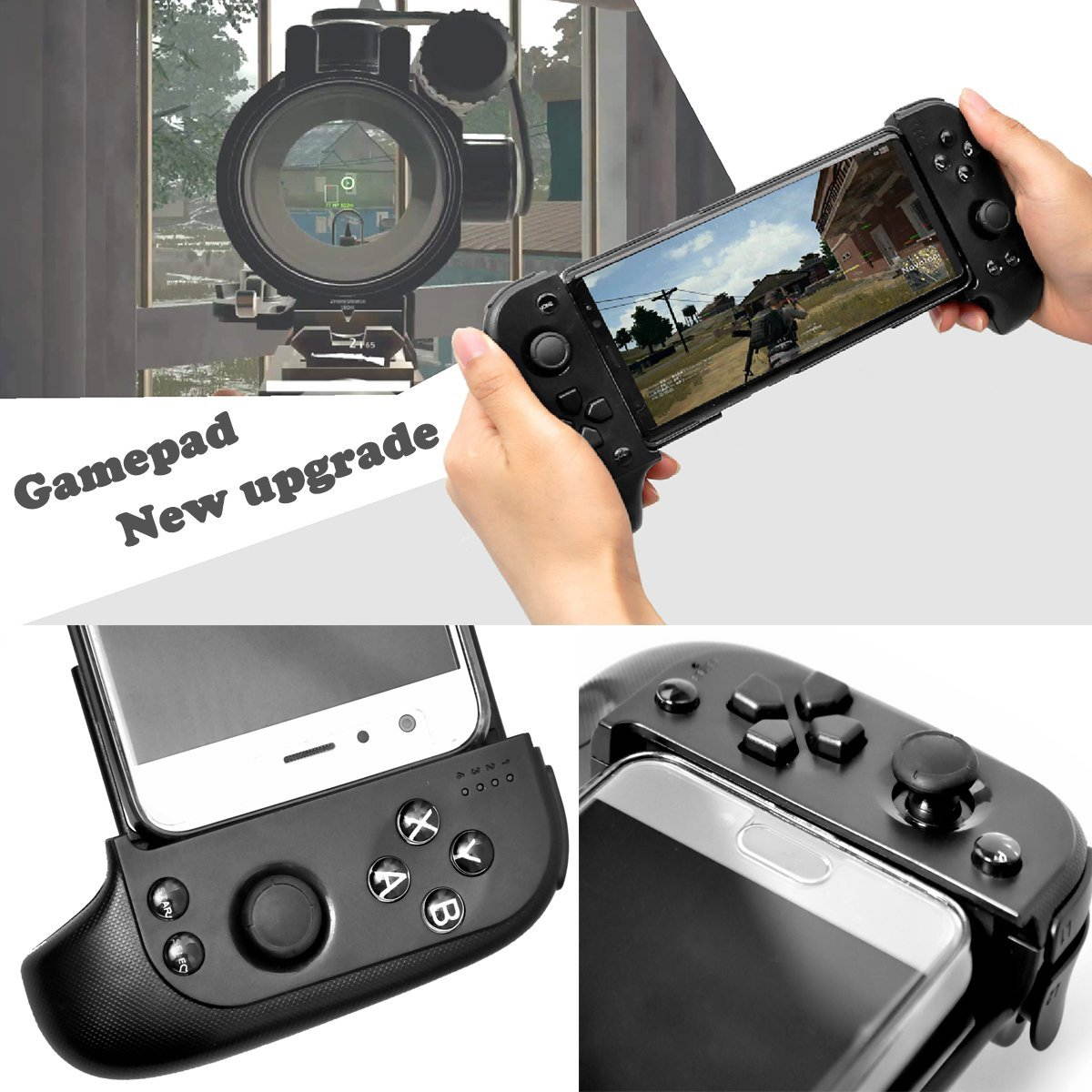 KuWfi Game-2 Wireless Bluetooth Controller Gamepad Telescopic Shock Connecting Joystick