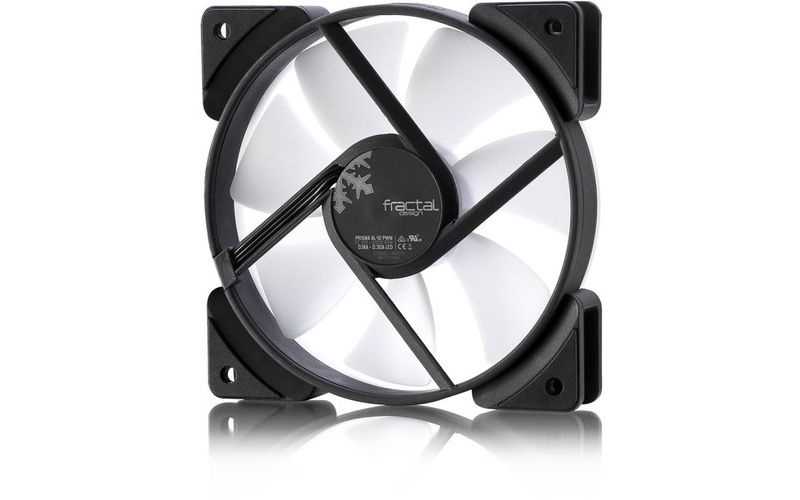 Fractal Design Prisma AL-12 PWM Cooling Fan - 85.7 CFM - 32.7 dB(A) Noise - LLS Bearing - 4-pin - RGB LED - Rubber - 11.4 Year Life