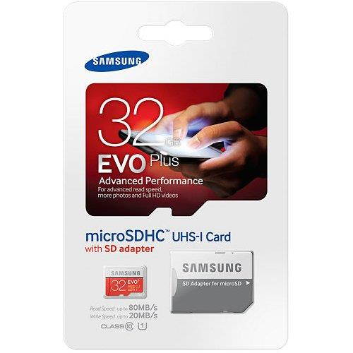 Samsung Evo Plus 32GB MicroSD HC Class 10 UHS-1 Mobile Memory Card for Samsung Galaxy S7 & S7 Edge with USB 2.0 MemoryMarket Dual Slot MicroSD & SD Memory Card Reader