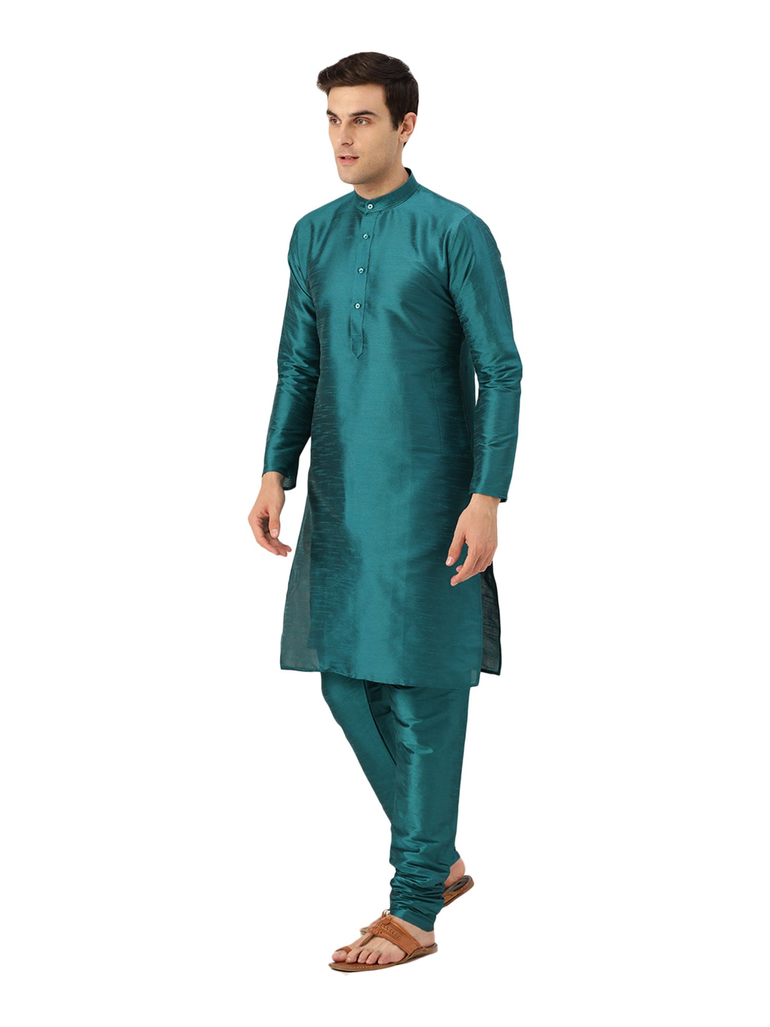 Sojanya Teal Green & Light Pink Printed Suit