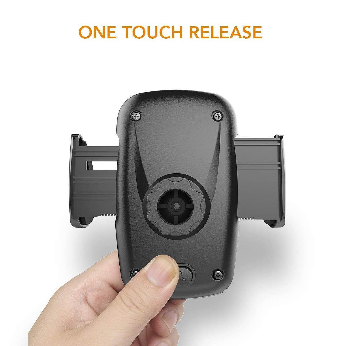 CD Slot Car Mount, Cuxwill Universal Phone holder One-Touch Release Cradle for Smartphones from 3.5-6 inch