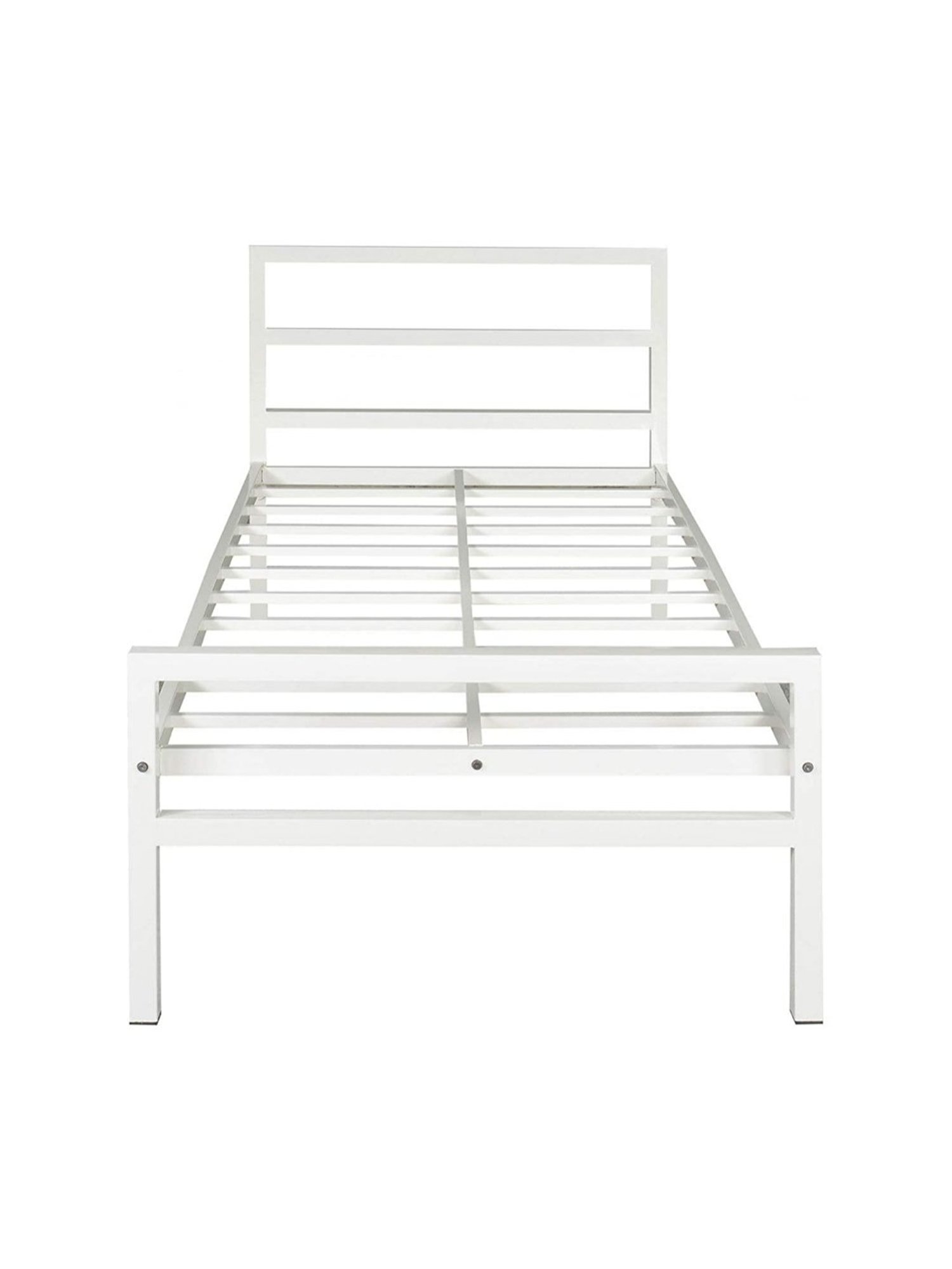 Doctor Dreams by Nilkamal White Metal Single Striker Bed