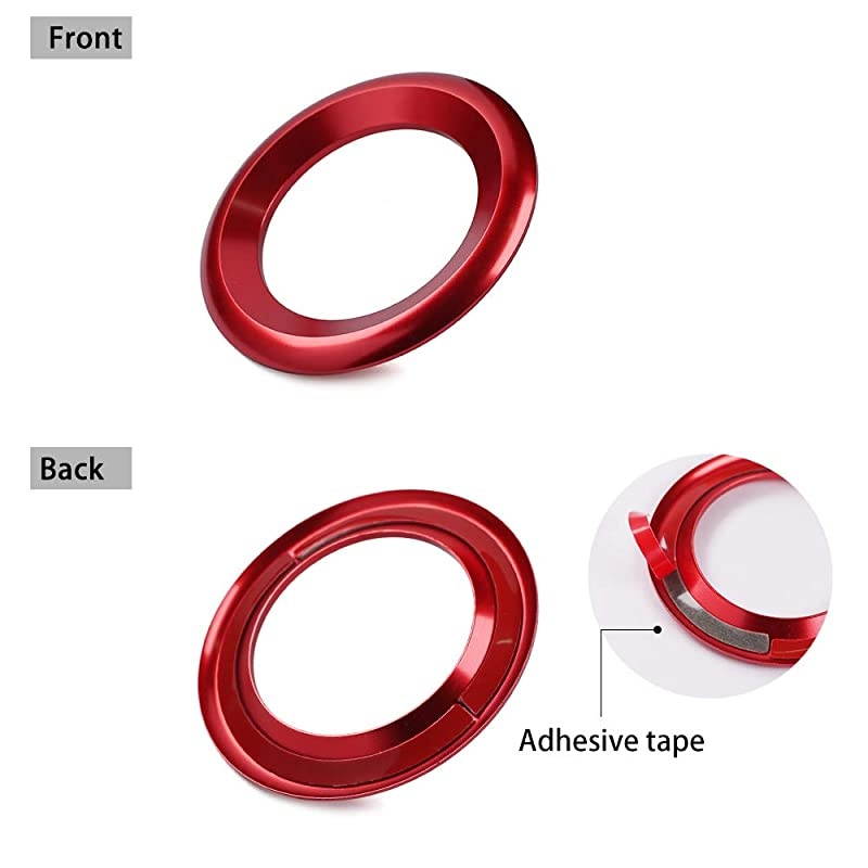 for 10th Gen Civic Door Audio Speaker Rings Anodized Aluminum APillar Loudspeaker Decorations Circle Trims for Honda Civic 2016 2017 2018 2019 Red