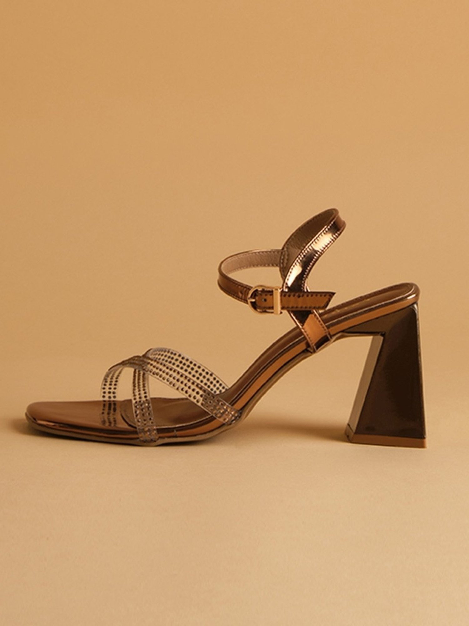 Eridani Women's Bel Bronze Ankle Strap Sandals