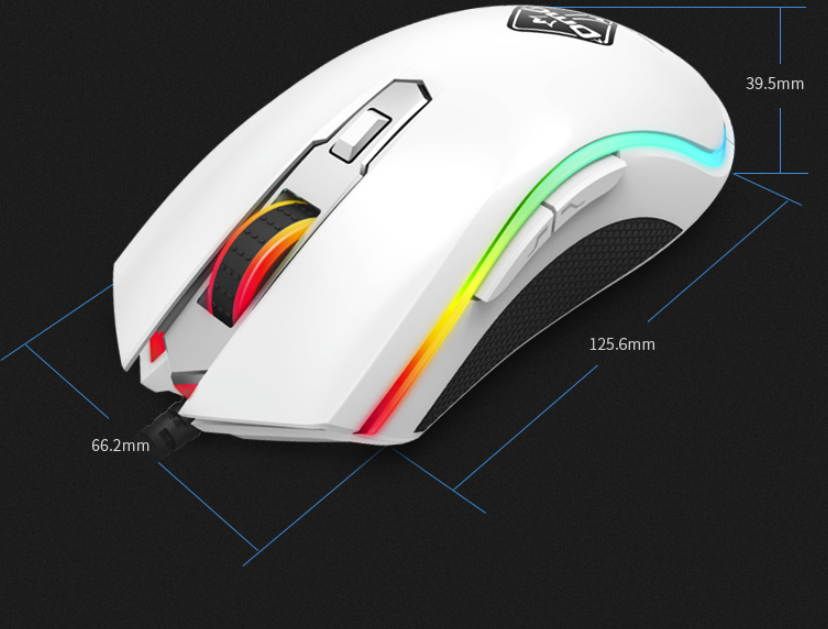 Rapoo V25S   Ergonomic Design, Cool Exterior 7000DPI 6-button 16.8 Million RGB Backlit 6Modes Adjustable Light Effect Wired Gaming Mouse-Black