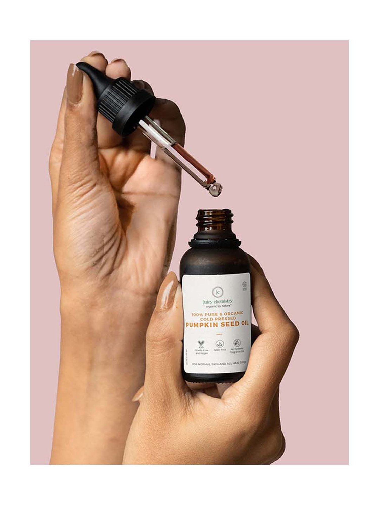 Juicy Chemistry Pumpkin Seed Cold Pressed Carrier Oil - 30 ml