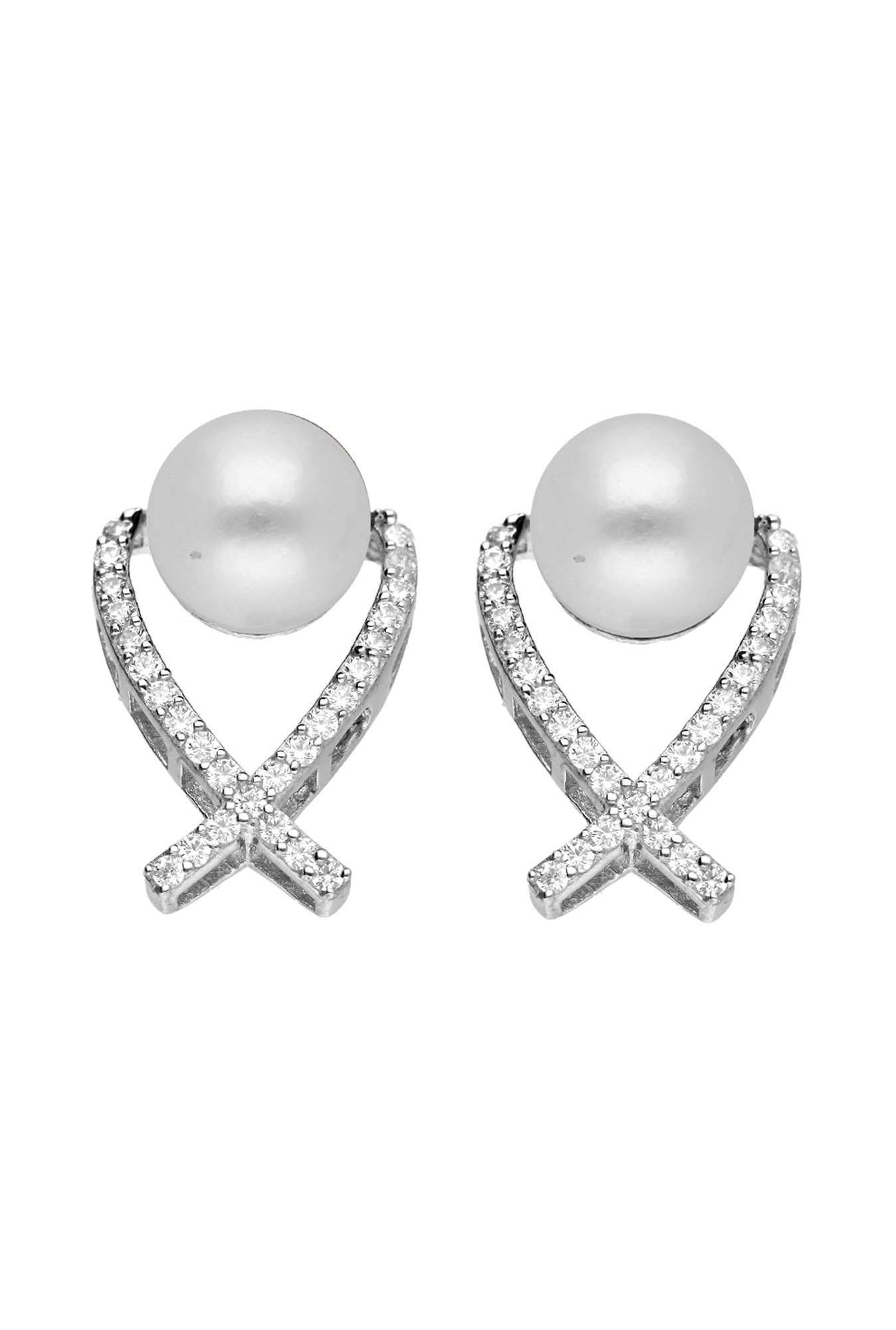 Sri Jagdamba Pearls 92.5 Sterling Silver Earrings