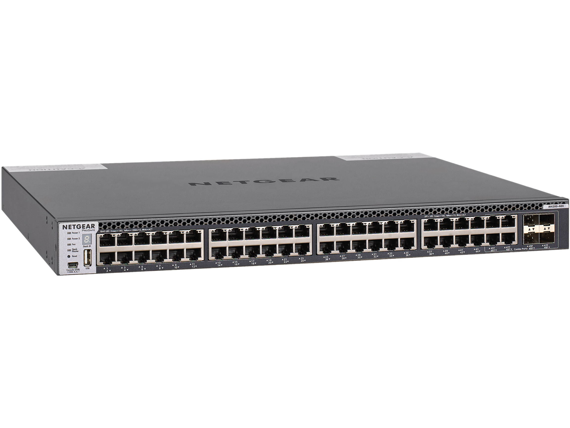 NETGEAR ProSAFE M4300-48X 48 x 10G 48 x 10GBASE-T 4 x SFP+ Stackable Managed Switch for Server Aggregation (XSM4348CS-100NES)