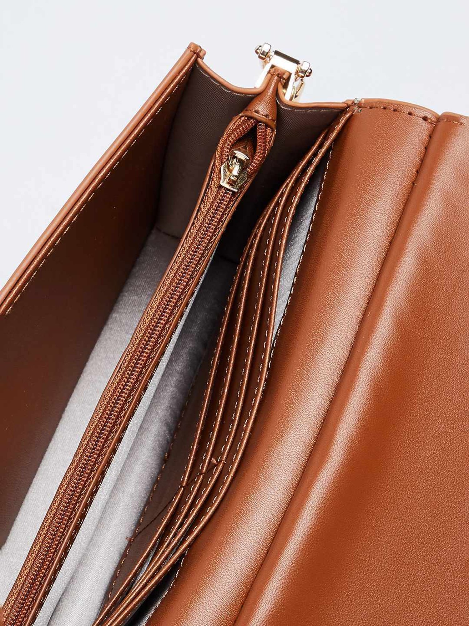 Code by Lifestyle Tan Textured Sling Handbag