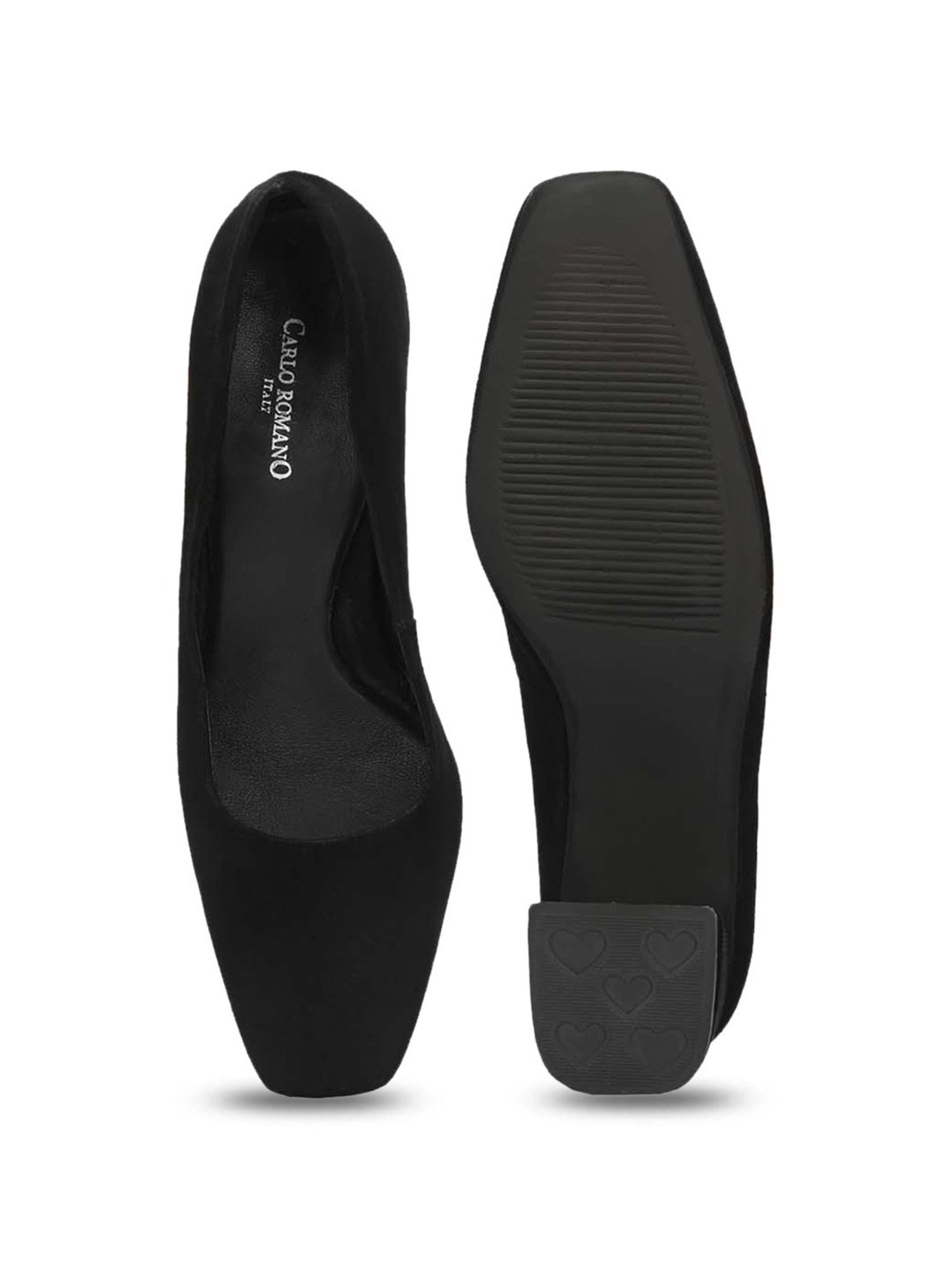 Carlo Romano Women's Black Casual Pumps