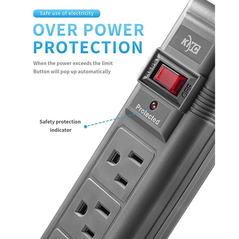 6-Outlet Surge Protector Power Strip