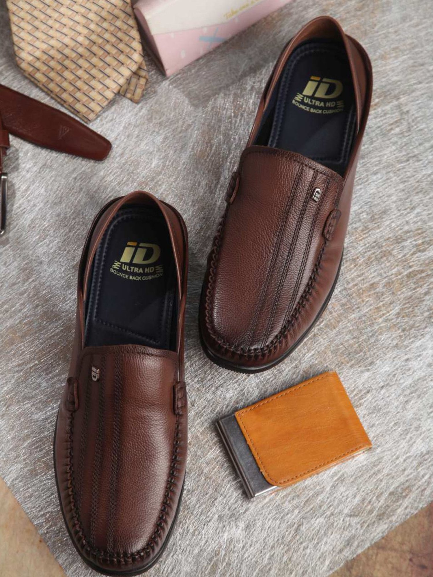 ID Men's Brown Casual Loafers