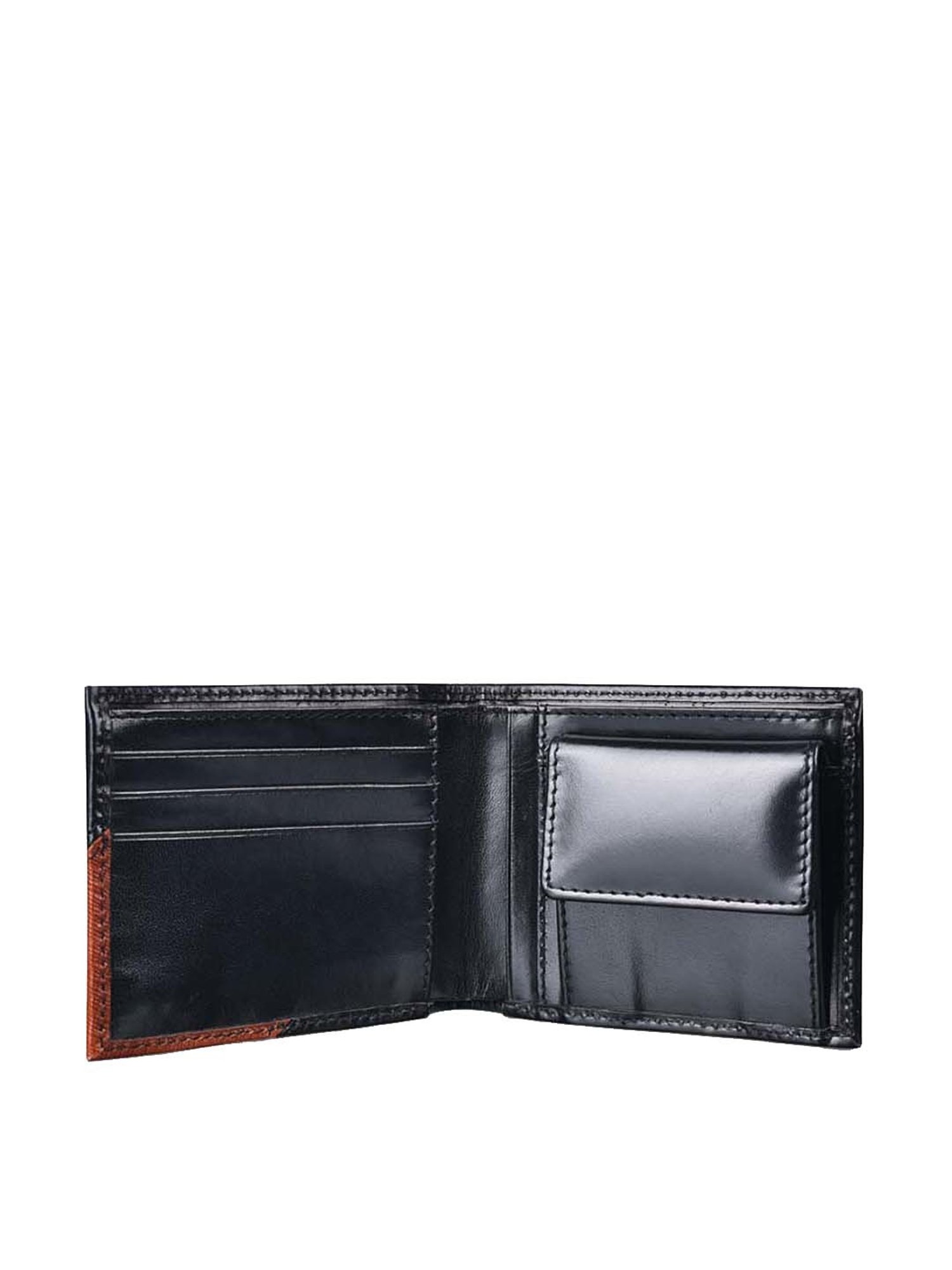 BELWABA Black Casual Leather Bi-Fold Wallet for Men