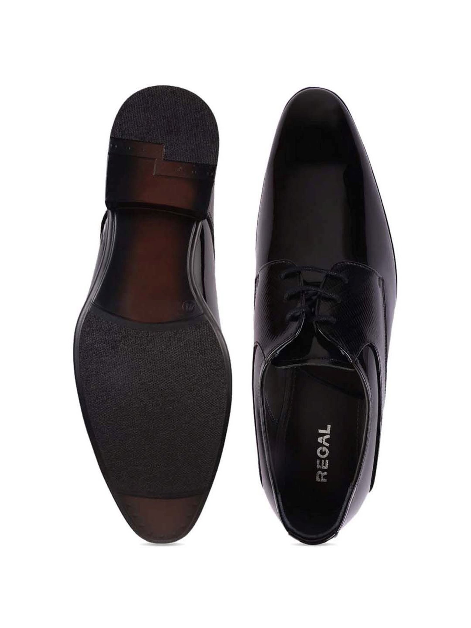 Regal Men's Black Derby Shoes