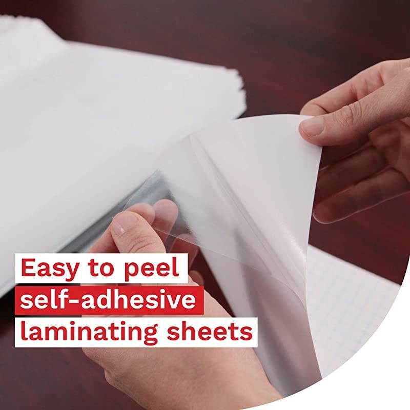 Self-Adhesive Laminating Sheets, 9 x 12 Inches (50-Pack), 4.76 Thickness