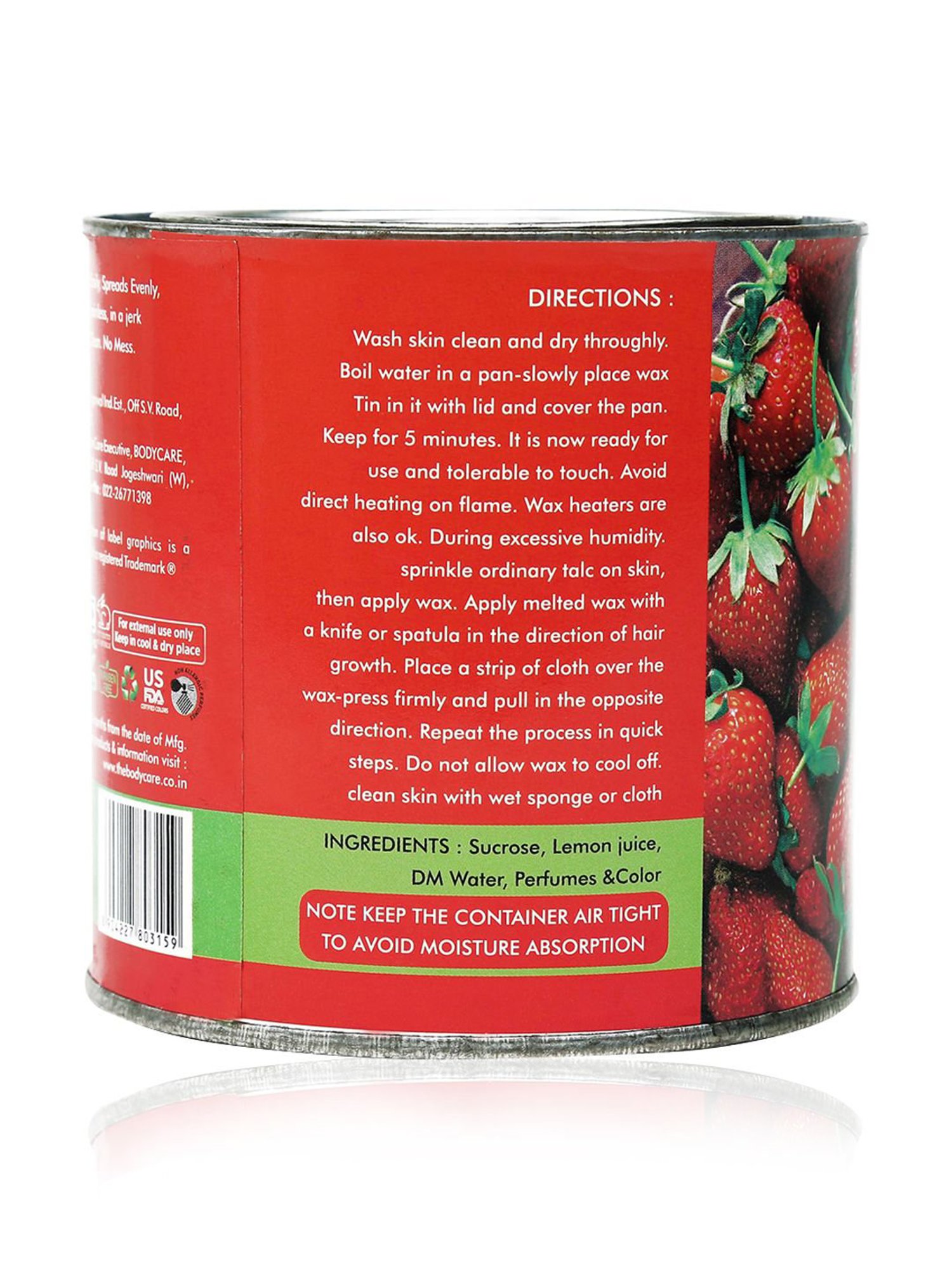 The Body Care Strawberry Hot Wax - 600 gm