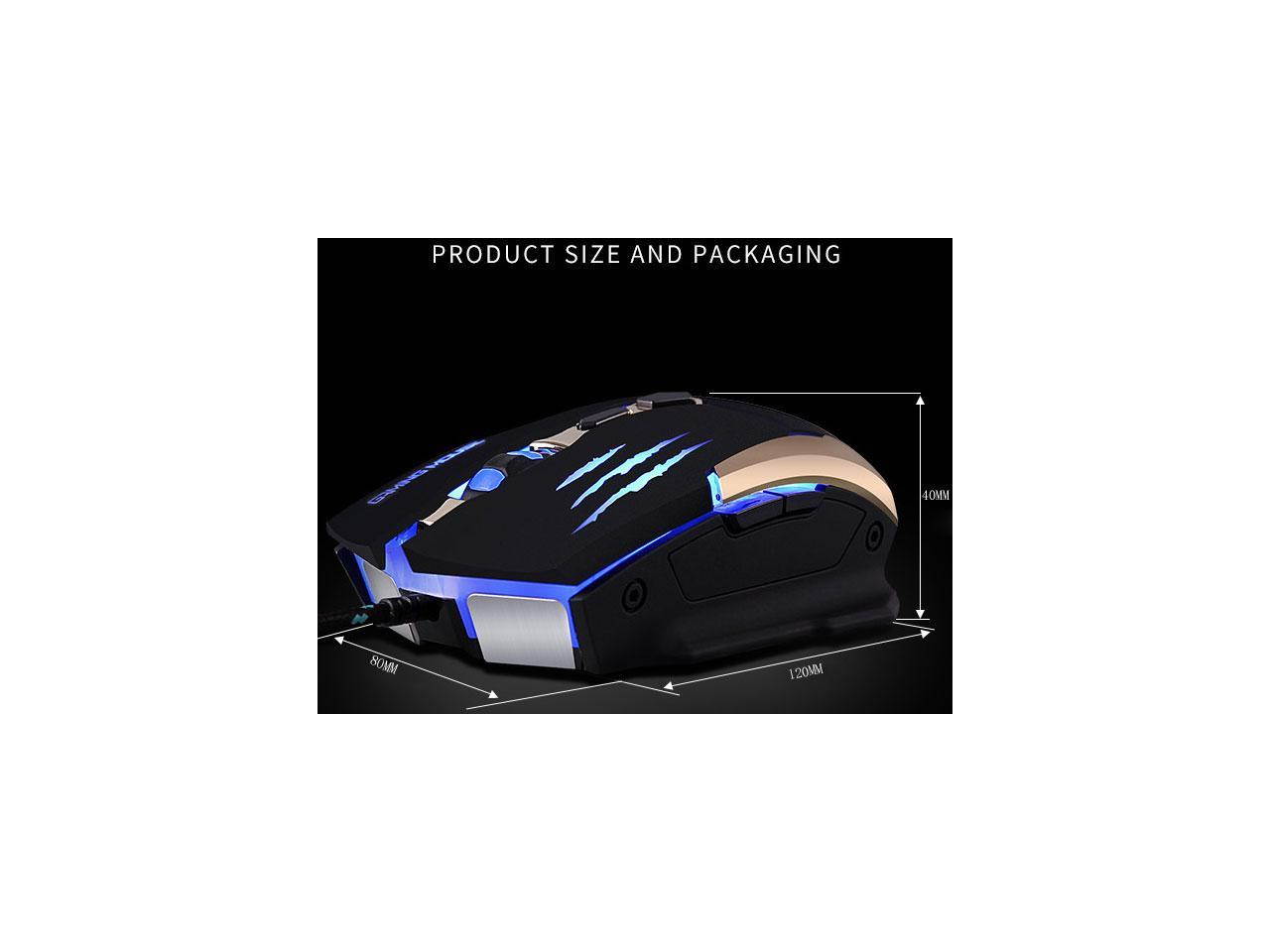 SADES Q6 Gaming mice USB mouse 7 Buttons, 3500 DPI, 4 Optical LED Metal bottom Gaming Mouse