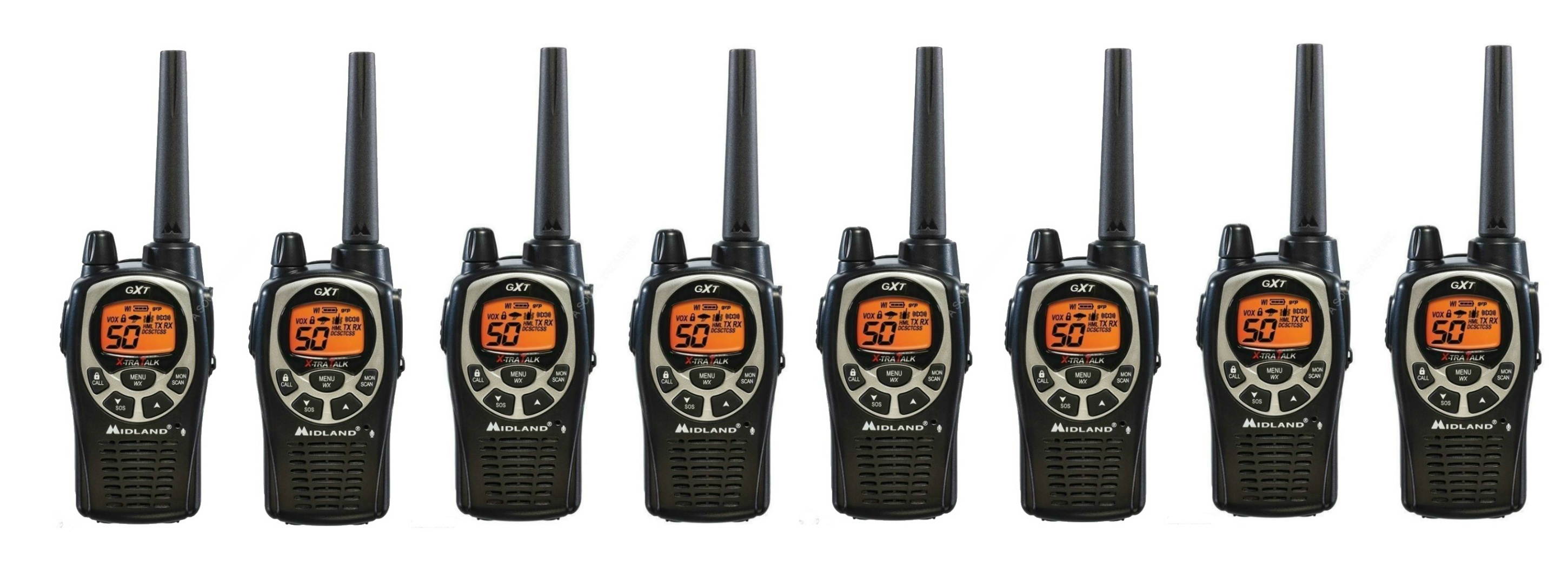 Midland GXT1000VP4, 50 Channel GMRS Two Way Radio (8 Pack)