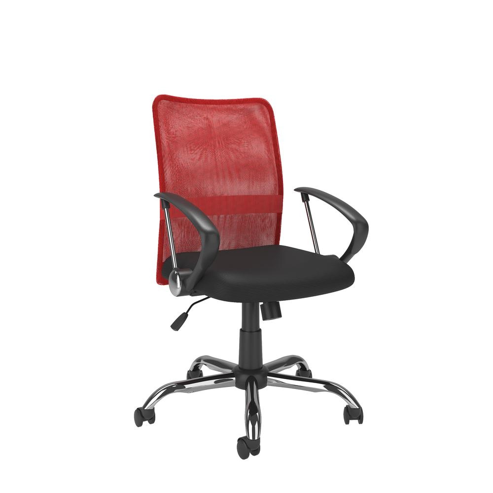 Workspace Office Chair with Contoured Red Mesh Back