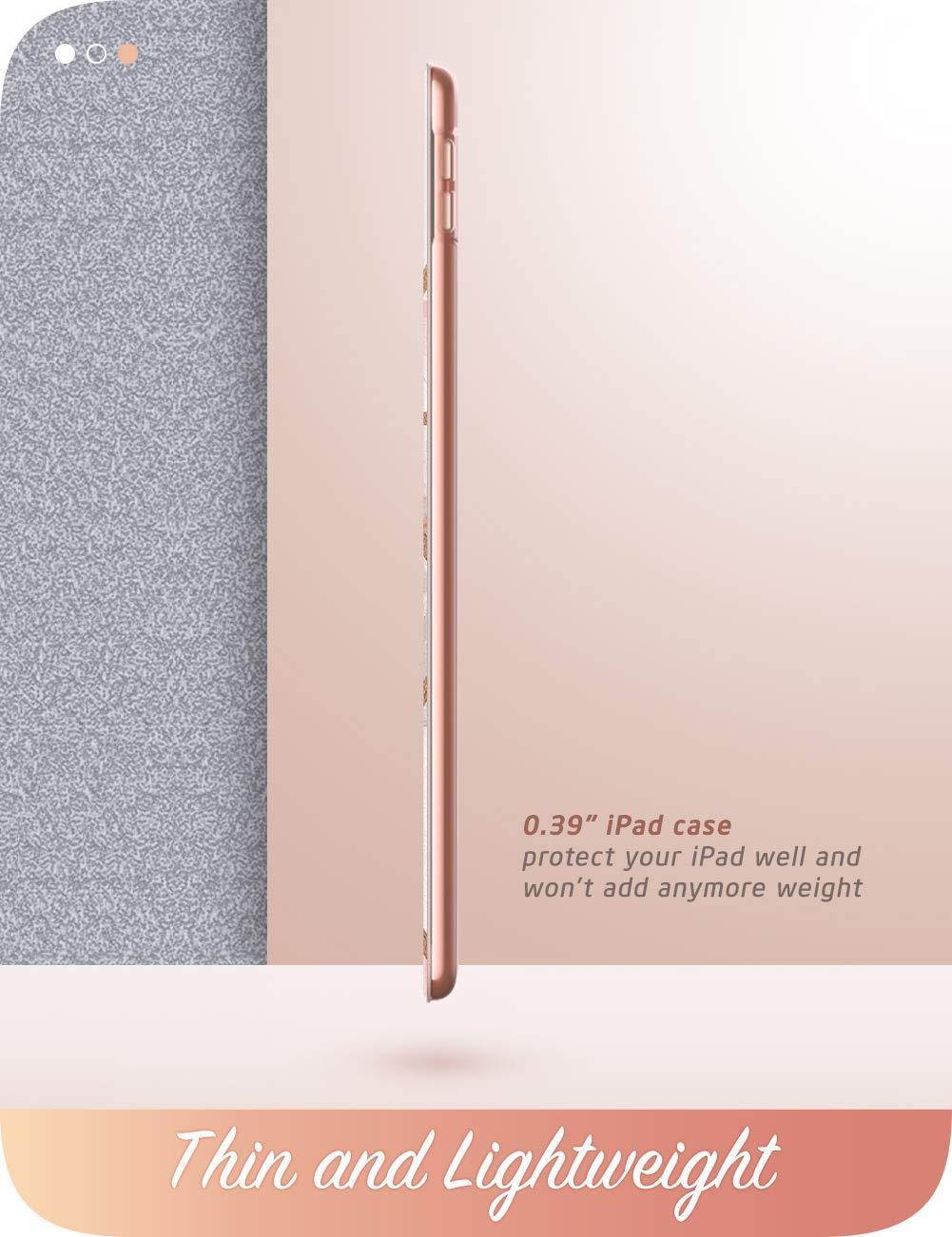 i-Blason Cosmo Lite Case for New iPad 7th Generation, iPad 10.2 2019 Case, Slim Trifold Stand Smart Case Translucent Hard Back Protective Cover with Auto Sleep/Wake (Marble)