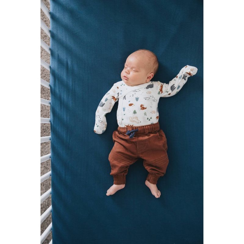 Copper Pearl Premium Crib Sheet - River
