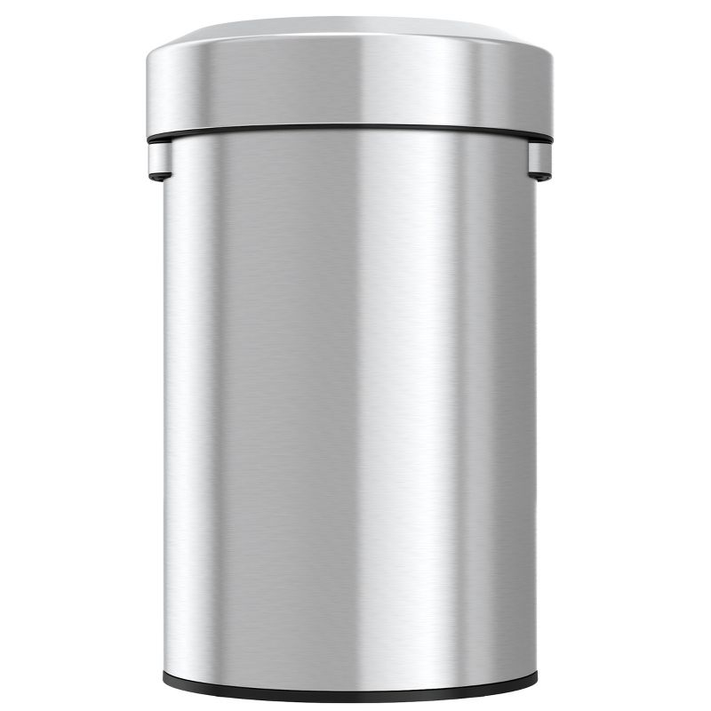 iTouchless Swing Top Kitchen Trash Can 17 Gallon Silver Stainless Steel
