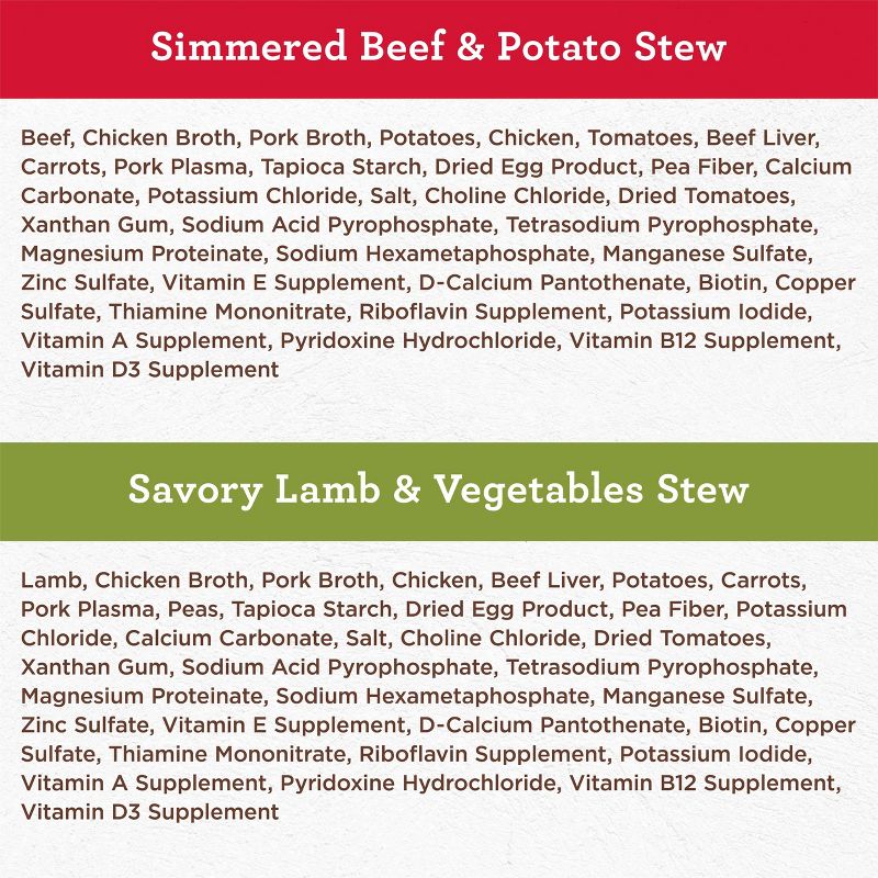 Nutro Grain Free Cuts In Gravy Wet Dog Food Simmered Beef & Savory Lamb - 3.5oz/12ct Variety Pack