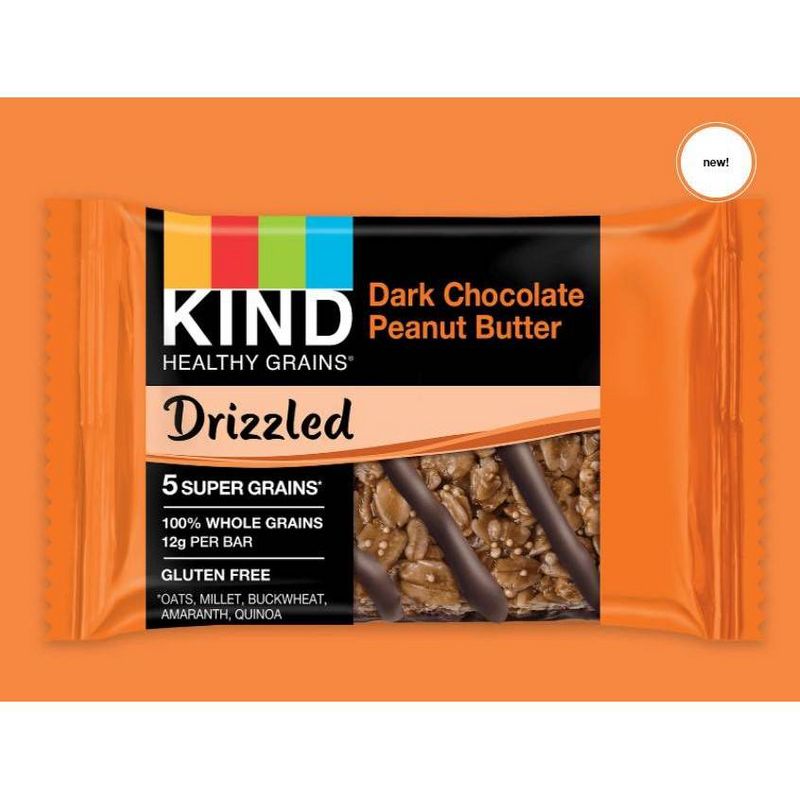 KIND Drizzled Dark Chocolate Peanut Butter - 1.16oz /5ct
