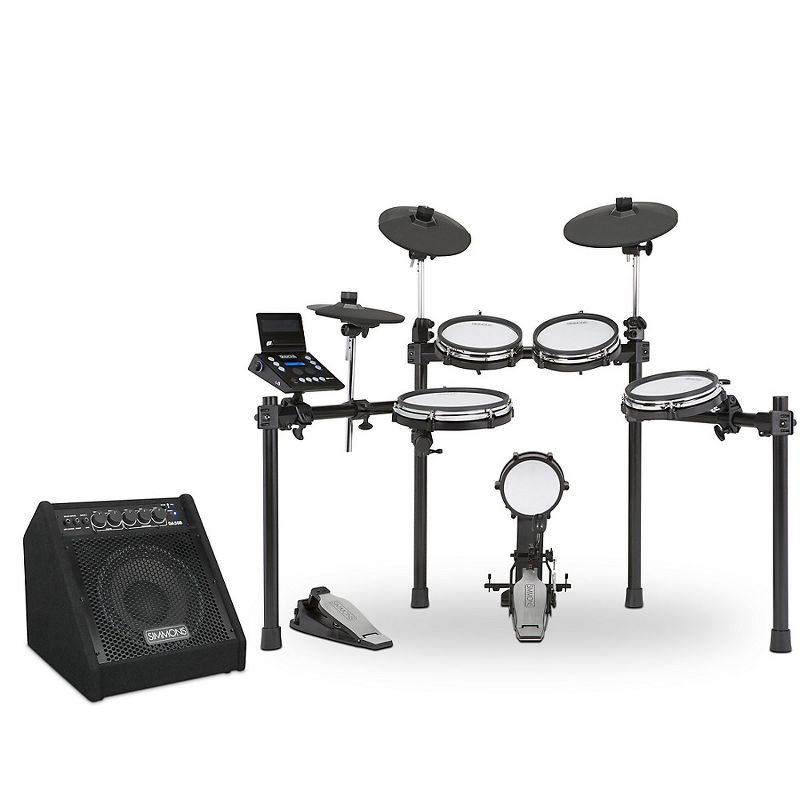 Simmons SD600 Electronic Drum Set with Mesh Heads, Bluetooth and DA50B Monitor