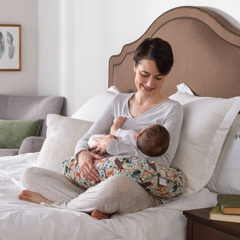 Boppy Original Nursing Pillow Cover - Gray Gold Giraffes