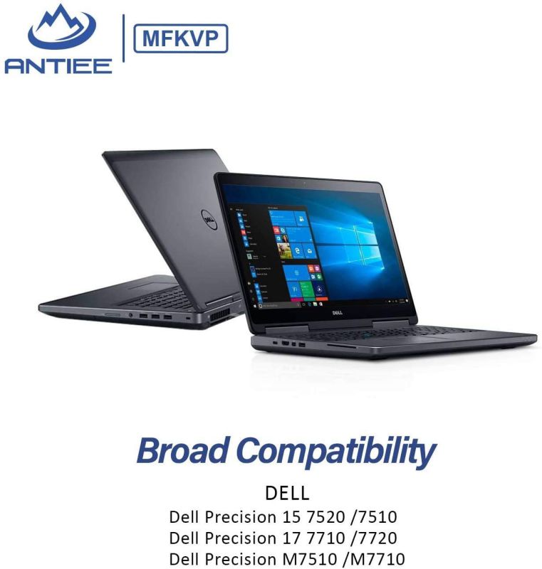 ANTIEE 91Wh MFKVP Laptop Battery for Dell Precision 15 7510 7520 17 7710 7720 M7510 M7710 Series Notebook 451-BBSB 451-BBSF TWCPG M28DH 1G9VM T05W1 GR5D3 0FNY7 RDYCT 11.4V 6Cell