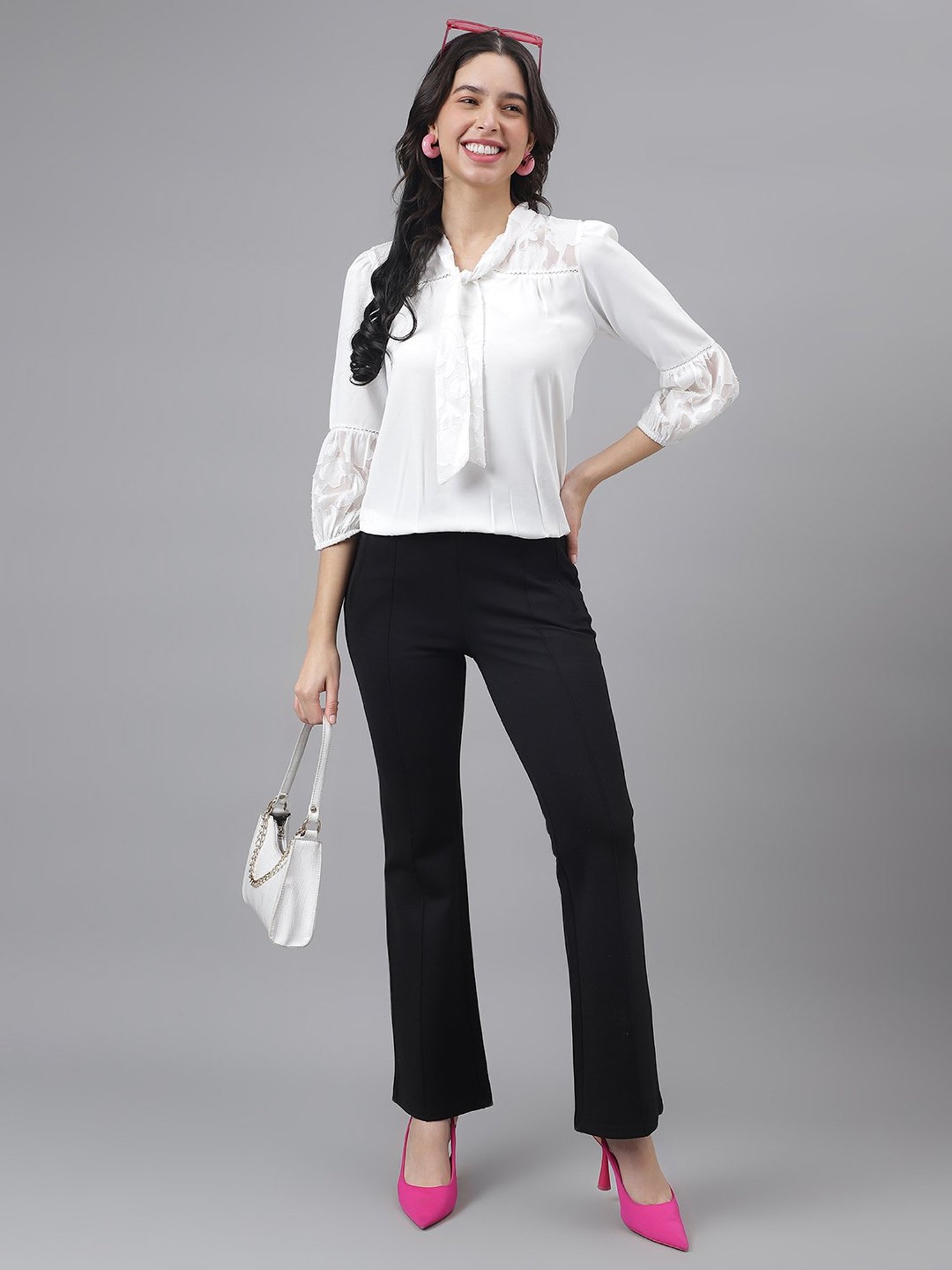 Latin Quarters Black Regular Fit Mid Rise Jeggings